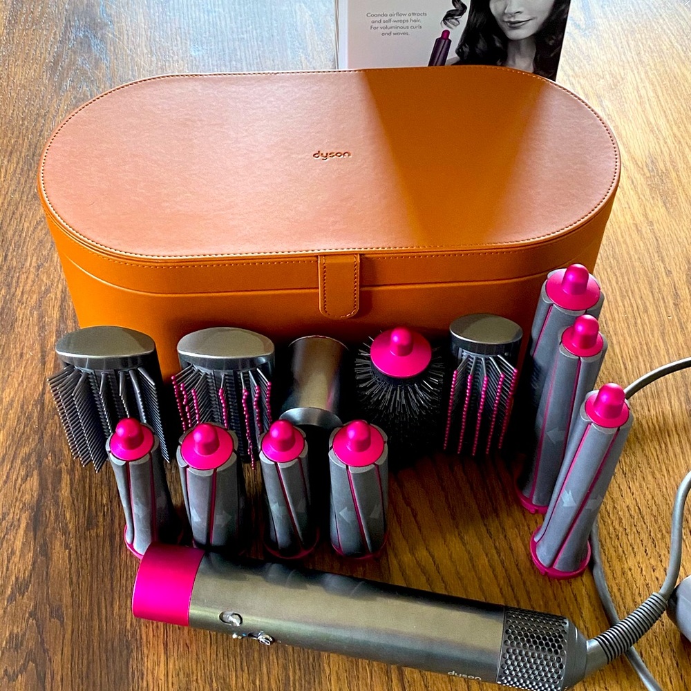 Like New in Box Dyson Airwrap Complete WITH BONUS LONG BARRELS & SMOOTHING BRUSH